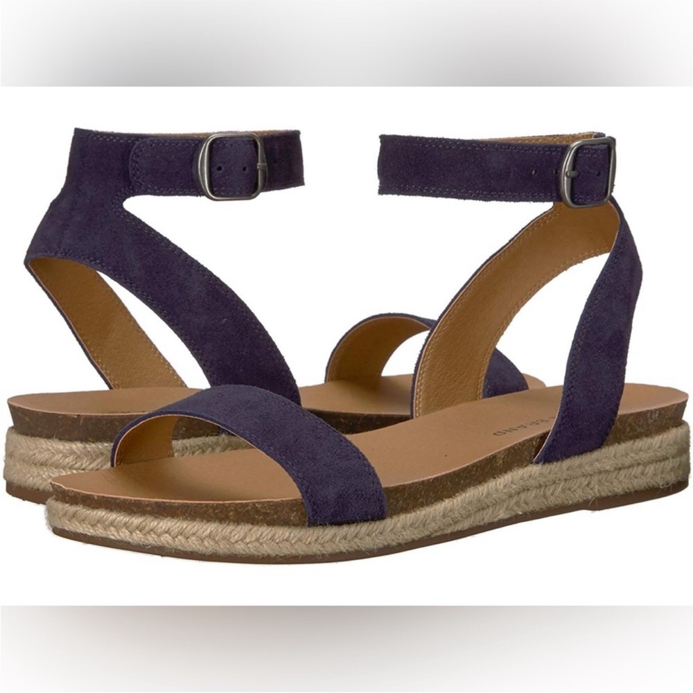 Lucky Brand navy Garson espadrille sandal